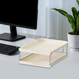 Maxbell Desktop File Sorter Organizer Desk Supplies Letter Organizer Document Holder White 2 Tier