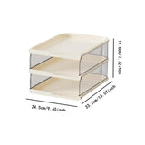 Maxbell Desktop File Sorter Organizer Desk Supplies Letter Organizer Document Holder White 3 Tier