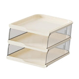Maxbell Desktop File Sorter Organizer Desk Supplies Letter Organizer Document Holder White 3 Tier