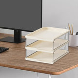 Maxbell Desktop File Sorter Organizer Desk Supplies Letter Organizer Document Holder White 3 Tier
