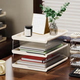 Maxbell Desktop File Sorter Organizer Desk Supplies Letter Organizer Document Holder White 3 Tier