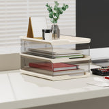 Maxbell Desktop File Sorter Organizer Desk Supplies Letter Organizer Document Holder White 3 Tier