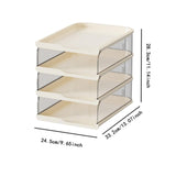 Maxbell Desktop File Sorter Organizer Desk Supplies Letter Organizer Document Holder White 4 Tier