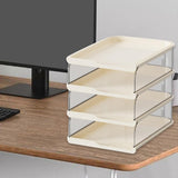 Maxbell Desktop File Sorter Organizer Desk Supplies Letter Organizer Document Holder White 4 Tier