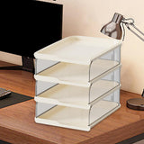 Maxbell Desktop File Sorter Organizer Desk Supplies Letter Organizer Document Holder White 4 Tier