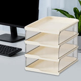 Maxbell Desktop File Sorter Organizer Desk Supplies Letter Organizer Document Holder White 4 Tier