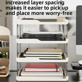 Maxbell Desktop File Sorter Organizer Desk Supplies Letter Organizer Document Holder White 4 Tier