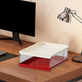 Maxbell Desktop File Sorter Organizer Desk Supplies Letter Organizer Document Holder Red White 2 Tier
