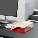 Maxbell Desktop File Sorter Organizer Desk Supplies Letter Organizer Document Holder Red White 2 Tier