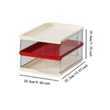 Maxbell Desktop File Sorter Organizer Desk Supplies Letter Organizer Document Holder Red White 3 Tier