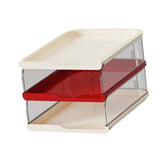 Maxbell Desktop File Sorter Organizer Desk Supplies Letter Organizer Document Holder Red White 3 Tier