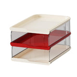 Maxbell Desktop File Sorter Organizer Desk Supplies Letter Organizer Document Holder Red White 3 Tier