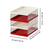 Maxbell Desktop File Sorter Organizer Desk Supplies Letter Organizer Document Holder Red White 4 Tier