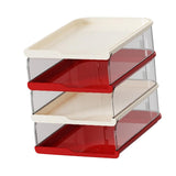 Maxbell Desktop File Sorter Organizer Desk Supplies Letter Organizer Document Holder Red White 4 Tier