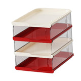 Maxbell Desktop File Sorter Organizer Desk Supplies Letter Organizer Document Holder Red White 4 Tier