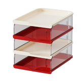 Maxbell Desktop File Sorter Organizer Desk Supplies Letter Organizer Document Holder Red White 4 Tier