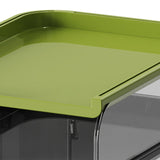 Maxbell Desktop File Sorter Organizer Desk Supplies Letter Organizer Document Holder Black Green 2 Tier