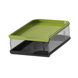 Maxbell Desktop File Sorter Organizer Desk Supplies Letter Organizer Document Holder Black Green 2 Tier