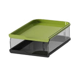 Maxbell Desktop File Sorter Organizer Desk Supplies Letter Organizer Document Holder Black Green 2 Tier