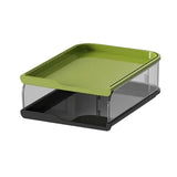Maxbell Desktop File Sorter Organizer Desk Supplies Letter Organizer Document Holder Black Green 2 Tier