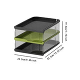 Maxbell Desktop File Sorter Organizer Desk Supplies Letter Organizer Document Holder Black Green 3 Tier