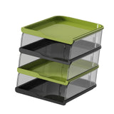 Maxbell Desktop File Sorter Organizer Desk Supplies Letter Organizer Document Holder Black Green 4 Tier