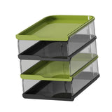 Maxbell Desktop File Sorter Organizer Desk Supplies Letter Organizer Document Holder Black Green 4 Tier