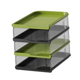 Maxbell Desktop File Sorter Organizer Desk Supplies Letter Organizer Document Holder Black Green 4 Tier