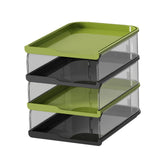 Maxbell Desktop File Sorter Organizer Desk Supplies Letter Organizer Document Holder Black Green 4 Tier