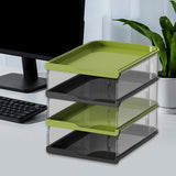 Maxbell Desktop File Sorter Organizer Desk Supplies Letter Organizer Document Holder Black Green 4 Tier