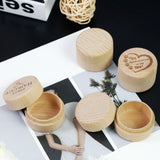 Maxbell Tooth Fairy Box Wood Storage Container Case for Lost Tooth Children Kids Boy Girls