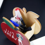 Maxbell Wooden Pencil Holder Versatile Storage Organizer for Home Stationery Bedroom