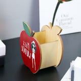 Maxbell Wooden Pencil Holder Versatile Storage Organizer for Home Stationery Bedroom