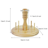 Maxbell 8 Spools Yarn Holder Hand Tool Wooden Thread Holder Rack Knit Yarn Dispenser