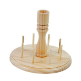 Maxbell 8 Spools Yarn Holder Hand Tool Wooden Thread Holder Rack Knit Yarn Dispenser