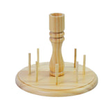 Maxbell 8 Spools Yarn Holder Hand Tool Wooden Thread Holder Rack Knit Yarn Dispenser