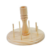 Maxbell 8 Spools Yarn Holder Hand Tool Wooden Thread Holder Rack Knit Yarn Dispenser