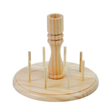 Maxbell 8 Spools Yarn Holder Hand Tool Wooden Thread Holder Rack Knit Yarn Dispenser