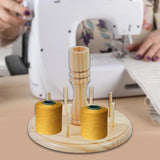 Maxbell 8 Spools Yarn Holder Hand Tool Wooden Thread Holder Rack Knit Yarn Dispenser