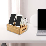 Maxbell Multi Device Docking Station Wood Desktop Docking Charging Stand for Tablet