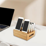 Maxbell Multi Device Docking Station Wood Desktop Docking Charging Stand for Tablet