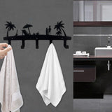 Maxbell Wall Mounted Key Rack Multifunction Iron 5 Hooks for Bedroom Home Front Door