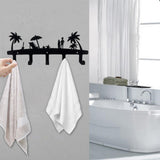 Maxbell Wall Mounted Key Rack Multifunction Iron 5 Hooks for Bedroom Home Front Door