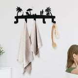 Maxbell Wall Mounted Key Rack Multifunction Iron 5 Hooks for Bedroom Home Front Door