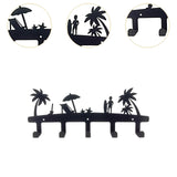 Maxbell Wall Mounted Key Rack Multifunction Iron 5 Hooks for Bedroom Home Front Door