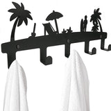 Maxbell Wall Mounted Key Rack Multifunction Iron 5 Hooks for Bedroom Home Front Door