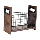 Maxbell Magazine Storage Basket Wood Magazine Organizer for Letters Newspapers Books