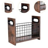 Maxbell Magazine Storage Basket Wood Magazine Organizer for Letters Newspapers Books