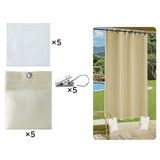 Maxbell 5 Pieces Outdoor Curtain Weights with Clamps for Wind Picnic Mat Table Cloth