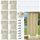 Maxbell 5 Pieces Outdoor Curtain Weights with Clamps for Wind Picnic Mat Table Cloth